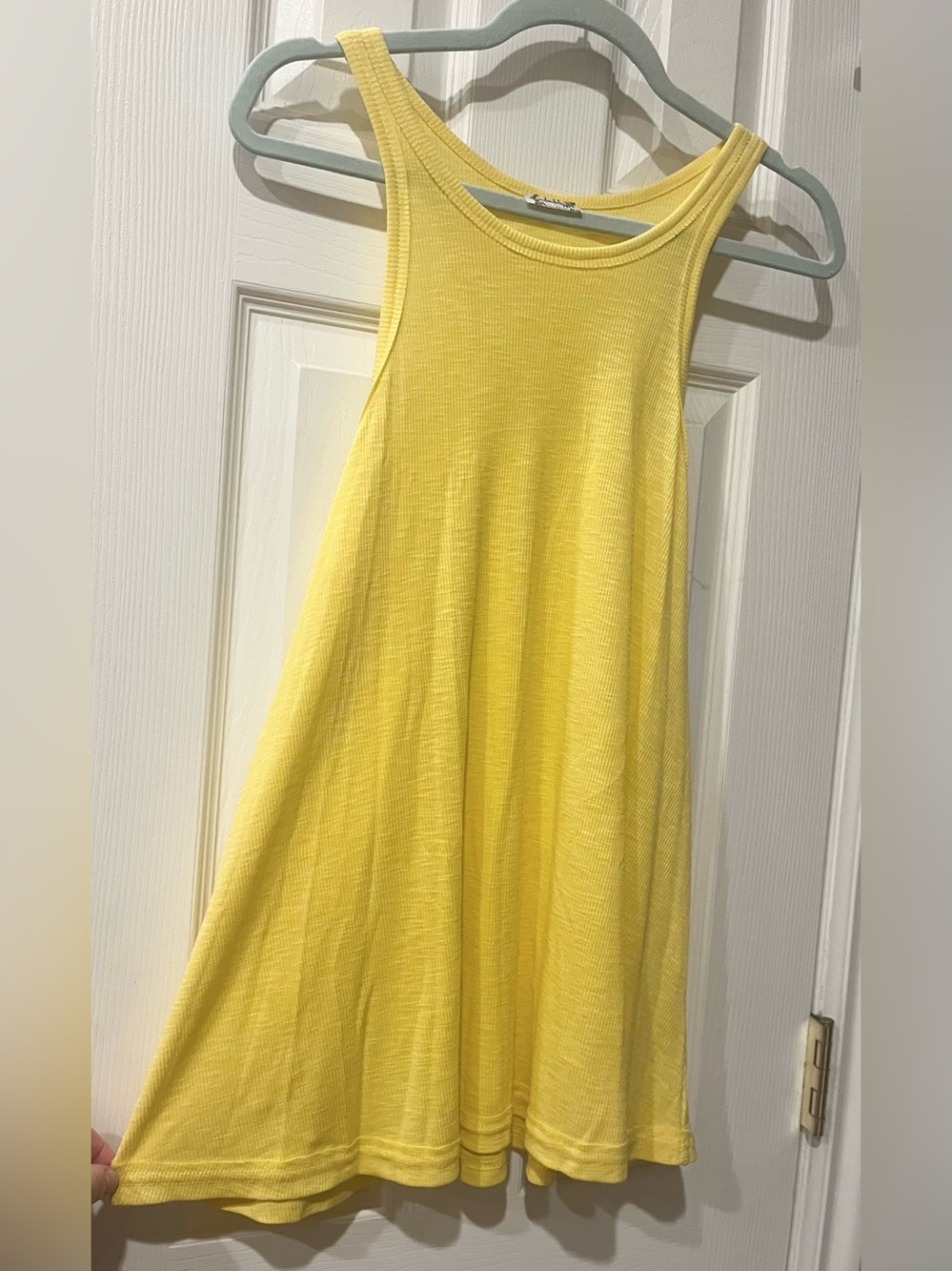 Free People Yellow Mini Tank Dress